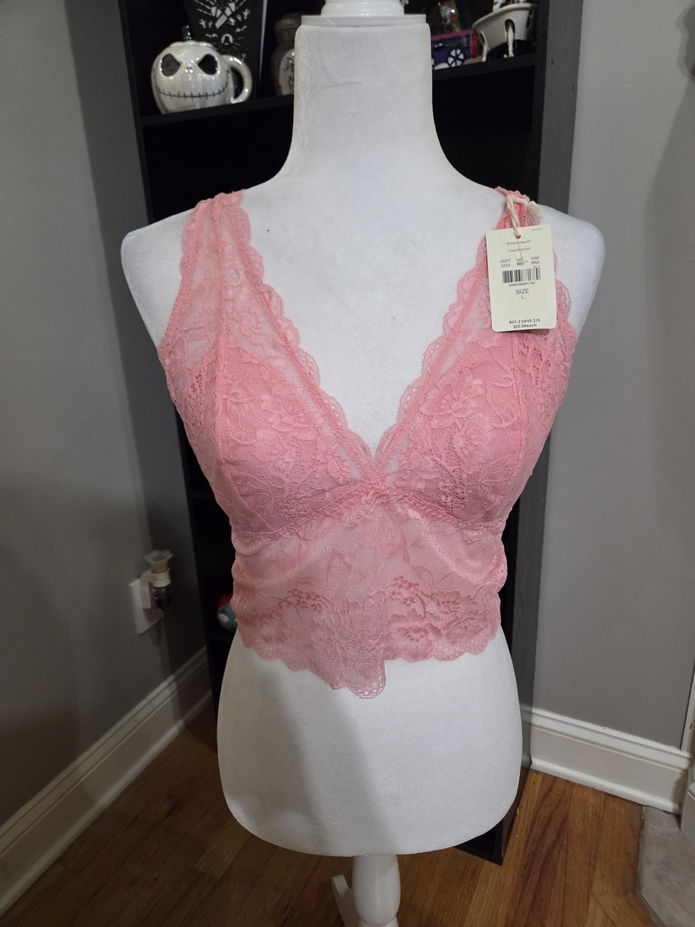 Jasmine & Ginger Pink Lace Bralette Cami
